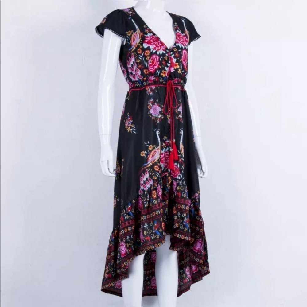 Floral Black Maxi Dress